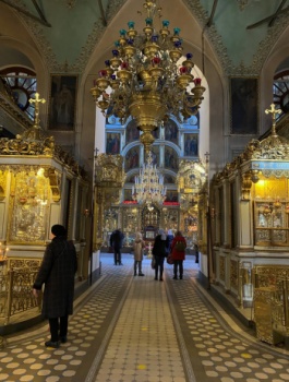 Интерьер Храма Тихвинской иконы Божией Матери в Алексеевском