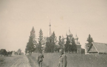 Свято-Никольская церковь в Старых Габах на историческом снимке 1941 года