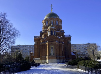 Храм Преподобного Сергия Радонежского в Туле - зимняя фотография