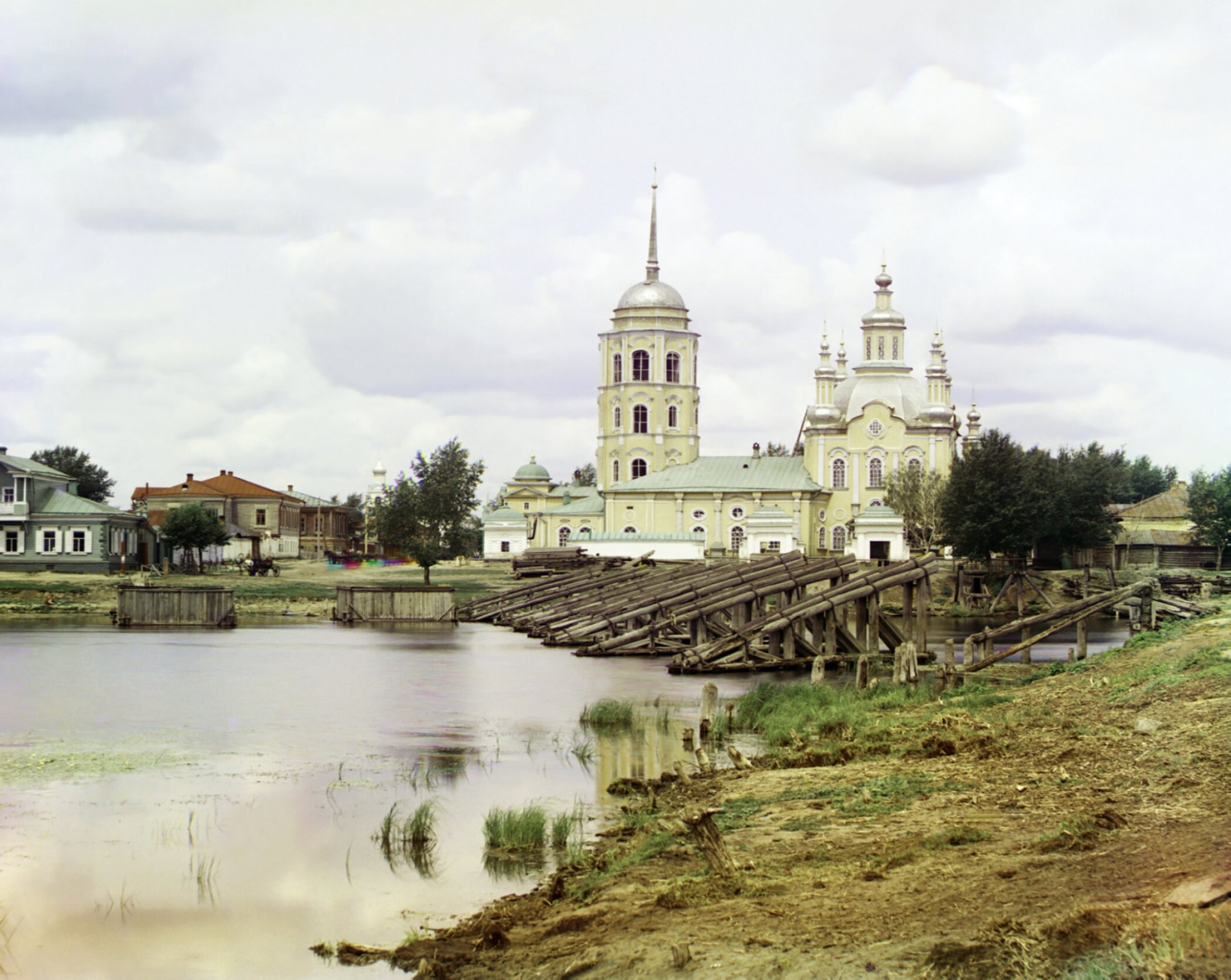 Спасо-Преображенский собор в Шадринске на исторической фотографии