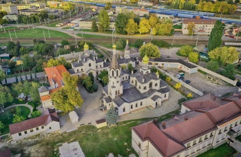 Аэрофотоснимок Свято-Никольского мужского монастыря в Гомеле