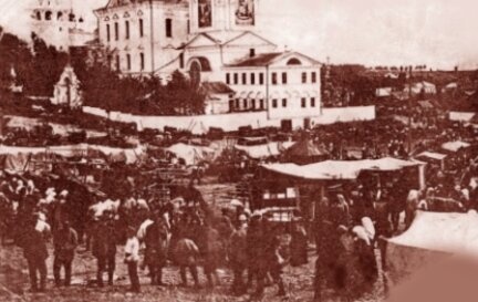 Благовещенская церковь в Арзамасе на исторической фотографии