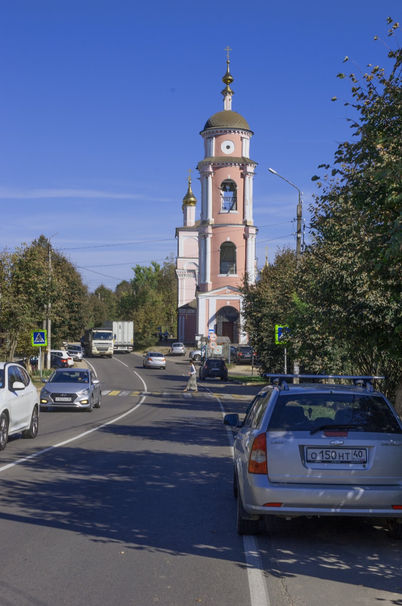 Вид на колокольню Храма Бориса и Глеба в Боровске