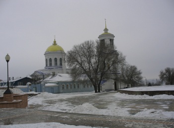 Покровский кафедральный собор в Воронеже зимой