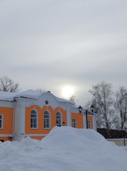 Храм великомученика Никиты в Никитском монастыре Каширы зимой