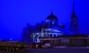 Церковь Богоявления Господня - ночная фотография храма