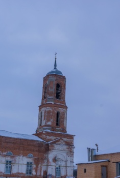 Храм Рождества Христова в селе Истье зимой