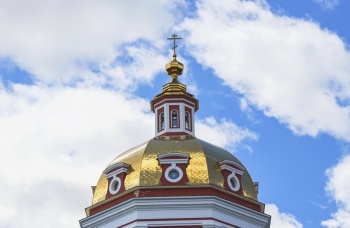 Купол Спасского собора Успенского Трифонова монастыря в Кирове