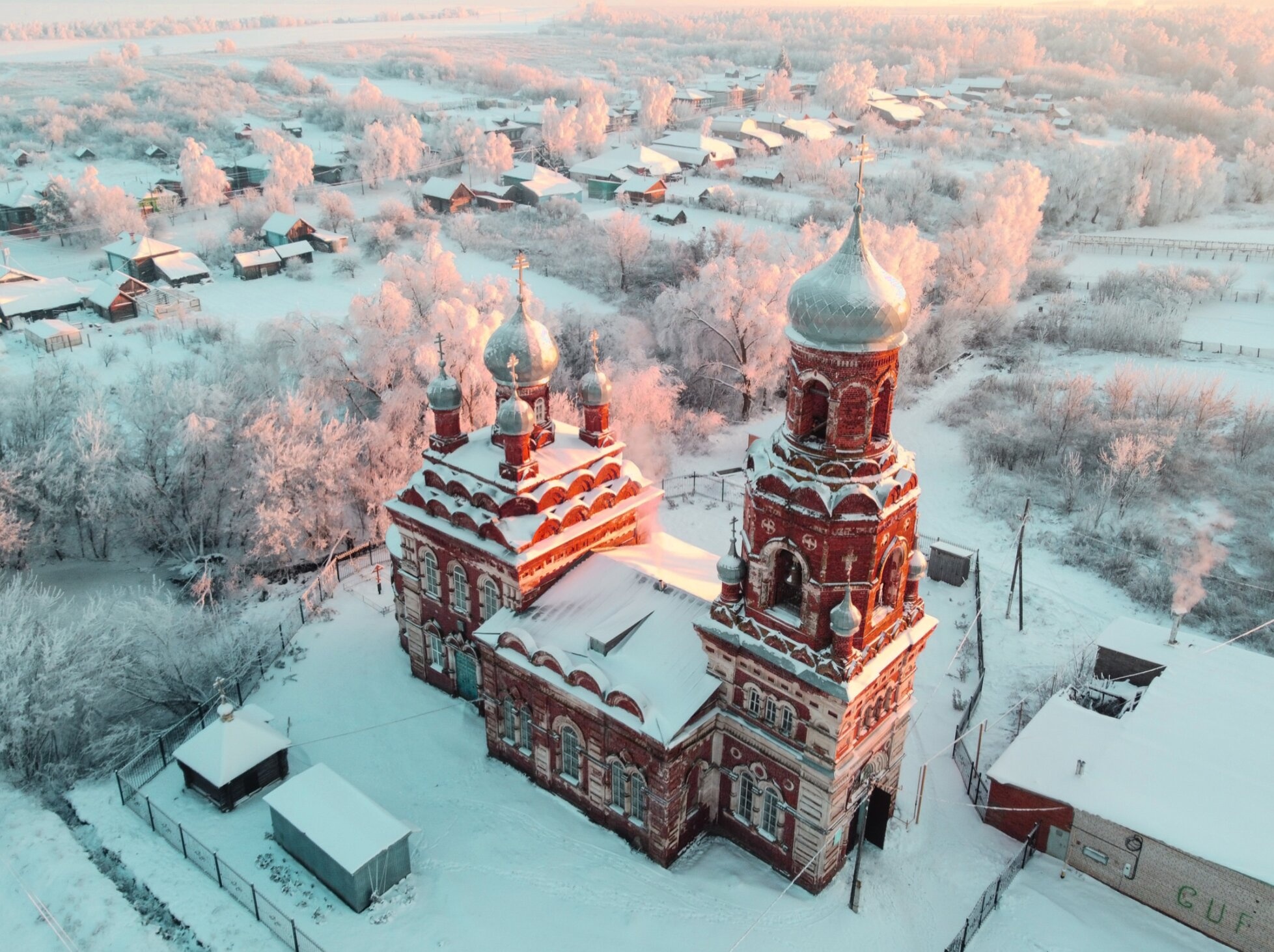 Свято-Боголюбский монастырь с высоты птичьего полёта