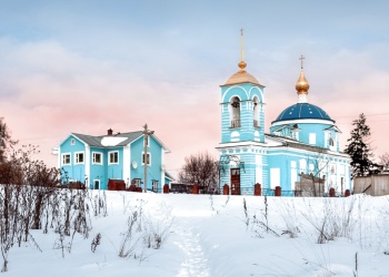 Храм Владимирской иконы Божией Матери в Дубне зимой