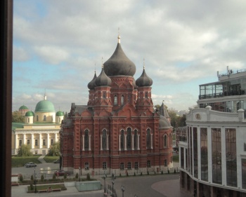 Росписи купола и паникадило Успенского кафедрального собора в Туле