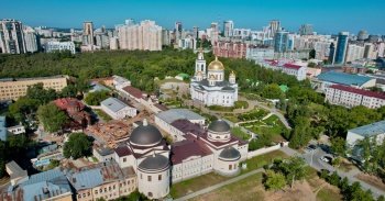 Аэрофотосъёмка Ново-Тихвинского женского монастыря в Екатеринбурге