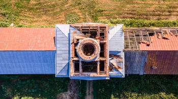 Церковь Вознесения Господня в селе Ратово - аэрофотосъемка