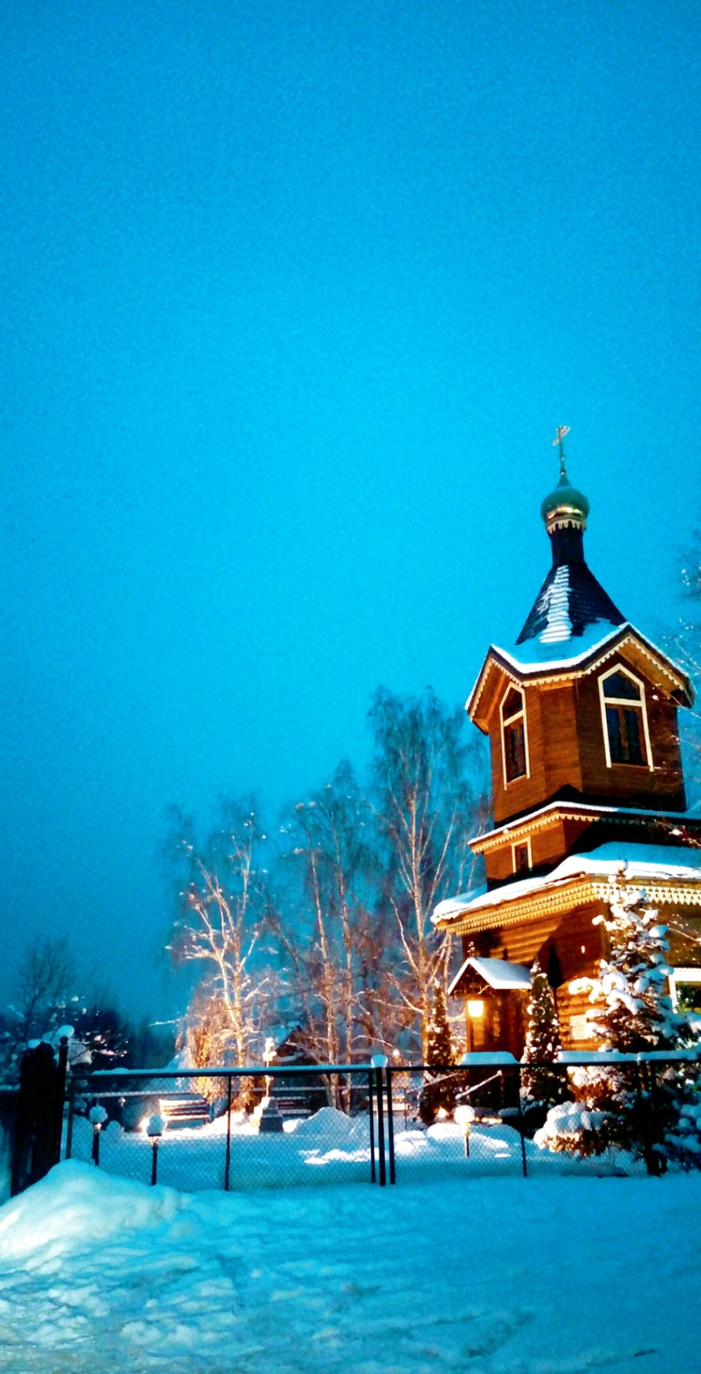 Церковь Троицы Живоначальной в Троицком - зимняя фотография