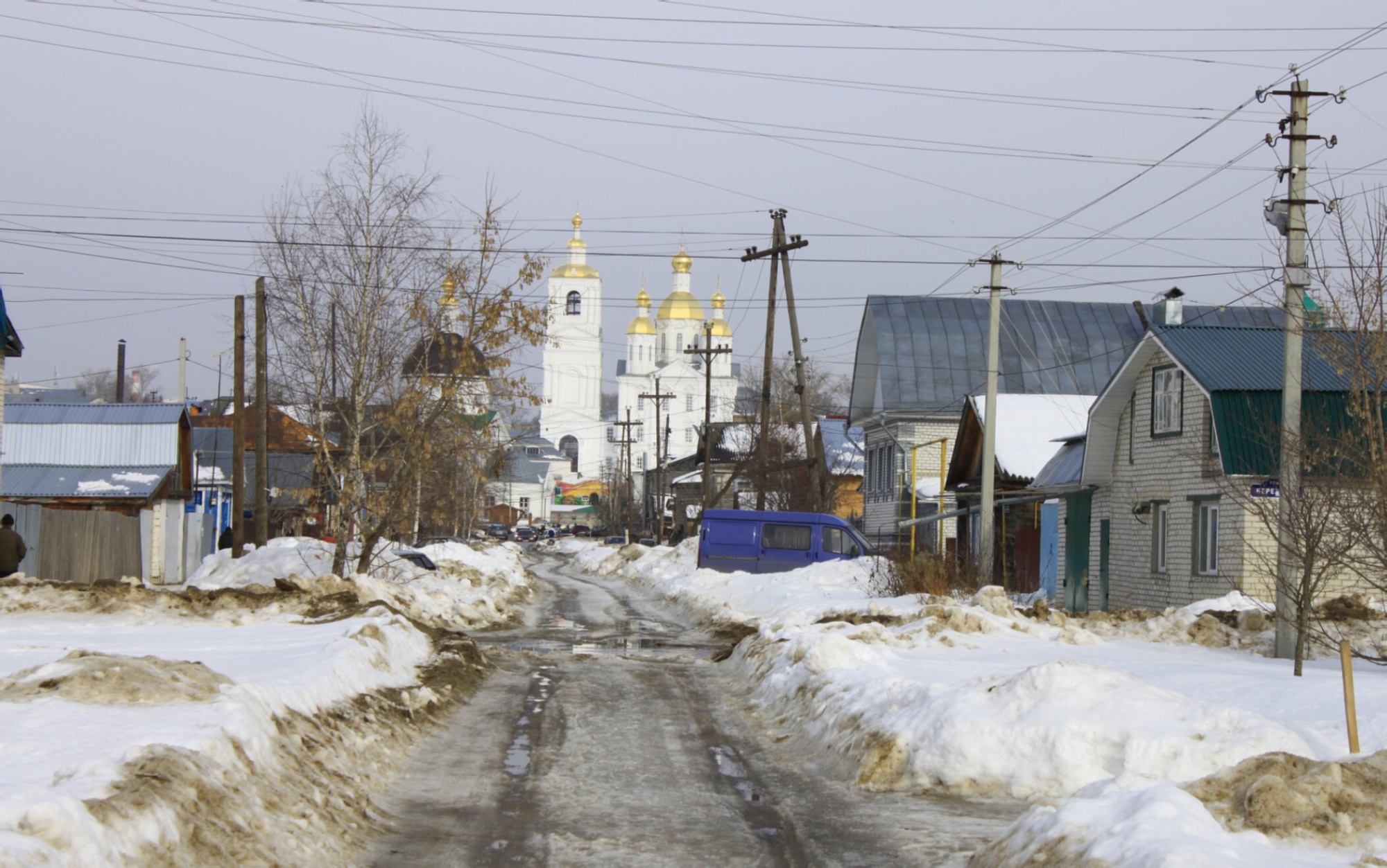 Благовещенская церковь в Городце - зимний вид