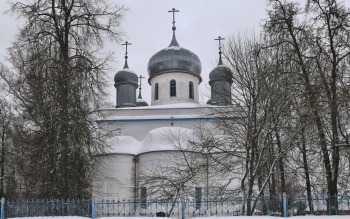 Церковь Вознесения Господня в селе Заречное - зимнее великолепие