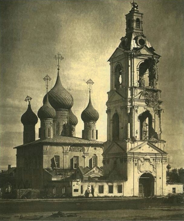 Церковь Вознесения Господня в Ярославле на исторической фотографии