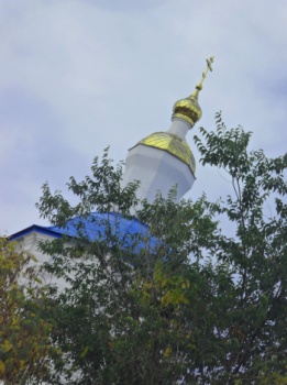 Покровская церковь в Урюпинске: вид на купола