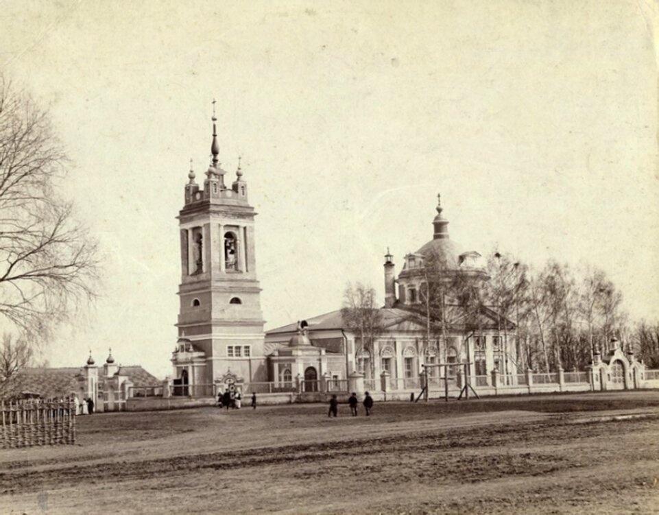 Казанская церковь в селе Константиново на исторической фотографии