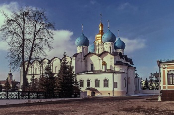 Благовещенский собор Казанского кремля - ночная фотография