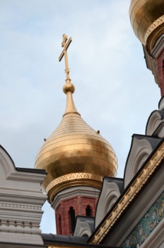 Золотой купол кафедрального собора Святого Николая в Вене