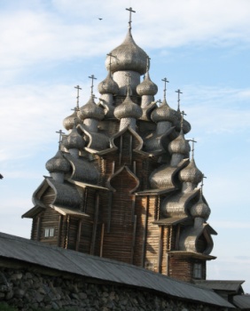 Фотография Преображенской церкви на острове Кижи