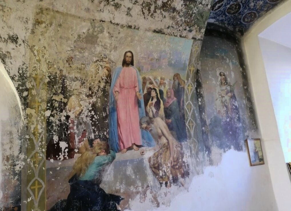Фреска «Нагорная проповедь Христа» в Троицком храме села Вощажниково
