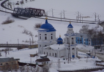 Храм Введения во храм Пресвятой Богородицы в Миньяре - зимний пейзаж