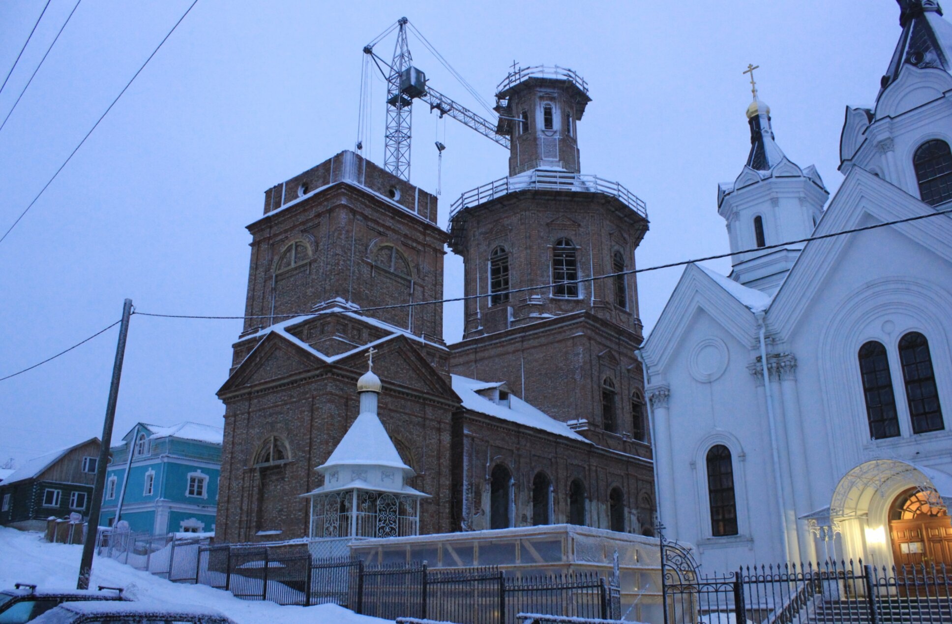 Христорождественская церковь в Арзамасе - зимняя фотография