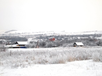 Церковь Николая Чудотворца в селе Стригай: зимний пейзаж