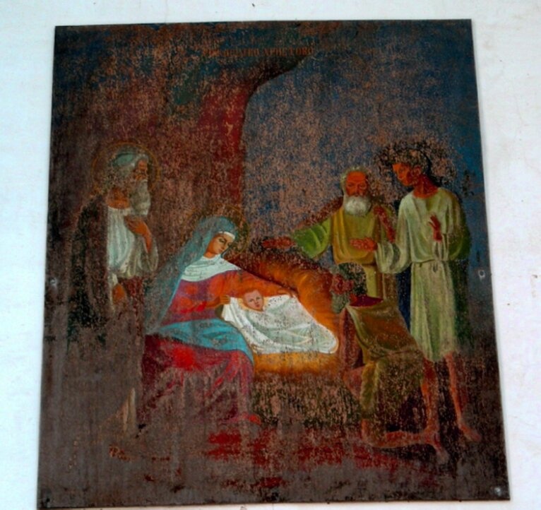 Фреска «Рождество Христово» в храме села Уланок