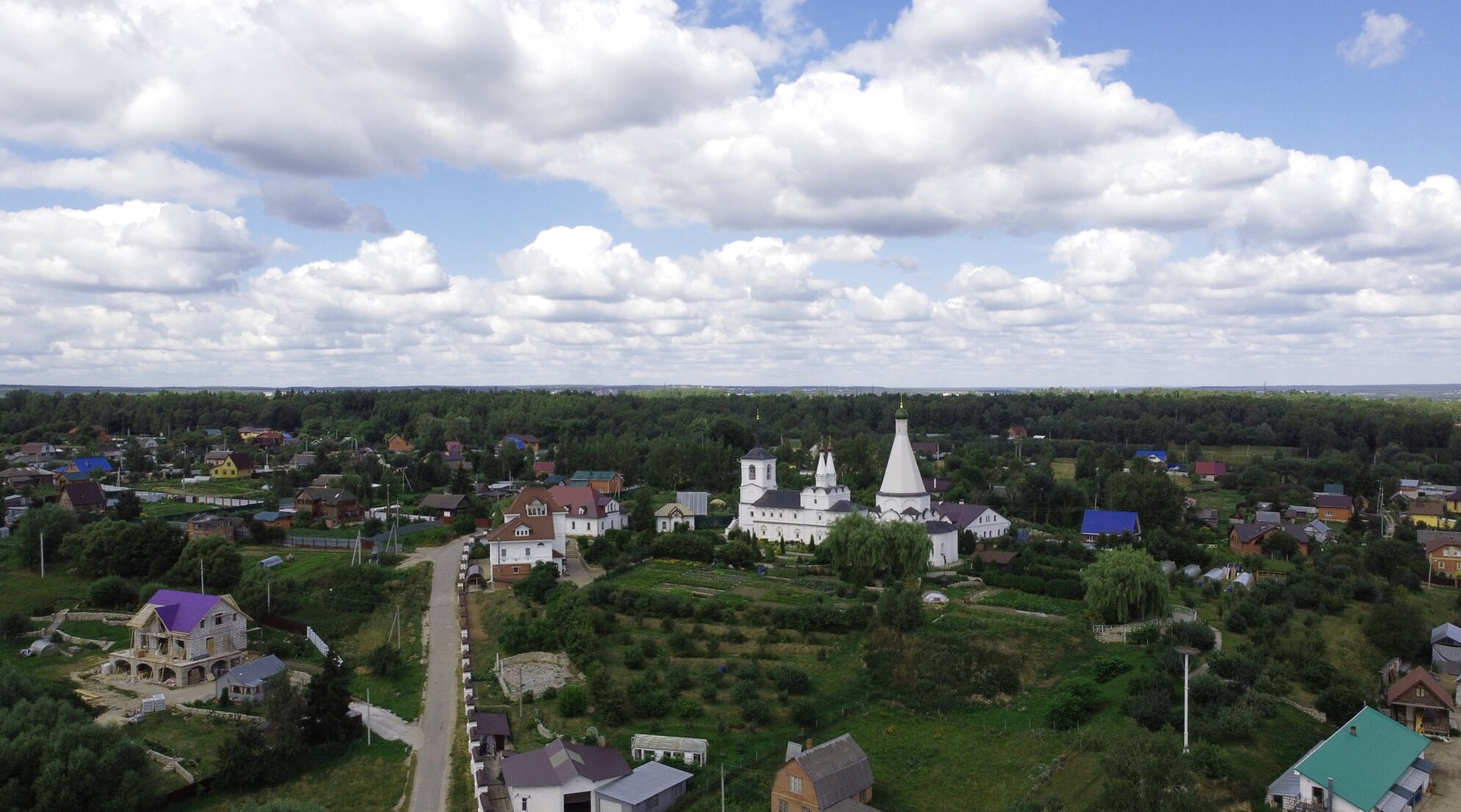 Спасо-Преображенский Воротынский монастырь с высоты птичьего полёта