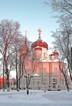 Благовещенский кафедральный собор в Воронеже — зимняя фотография