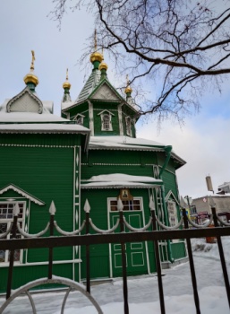 Свято-Троицкий храм во Всеволожске - зимняя фотография