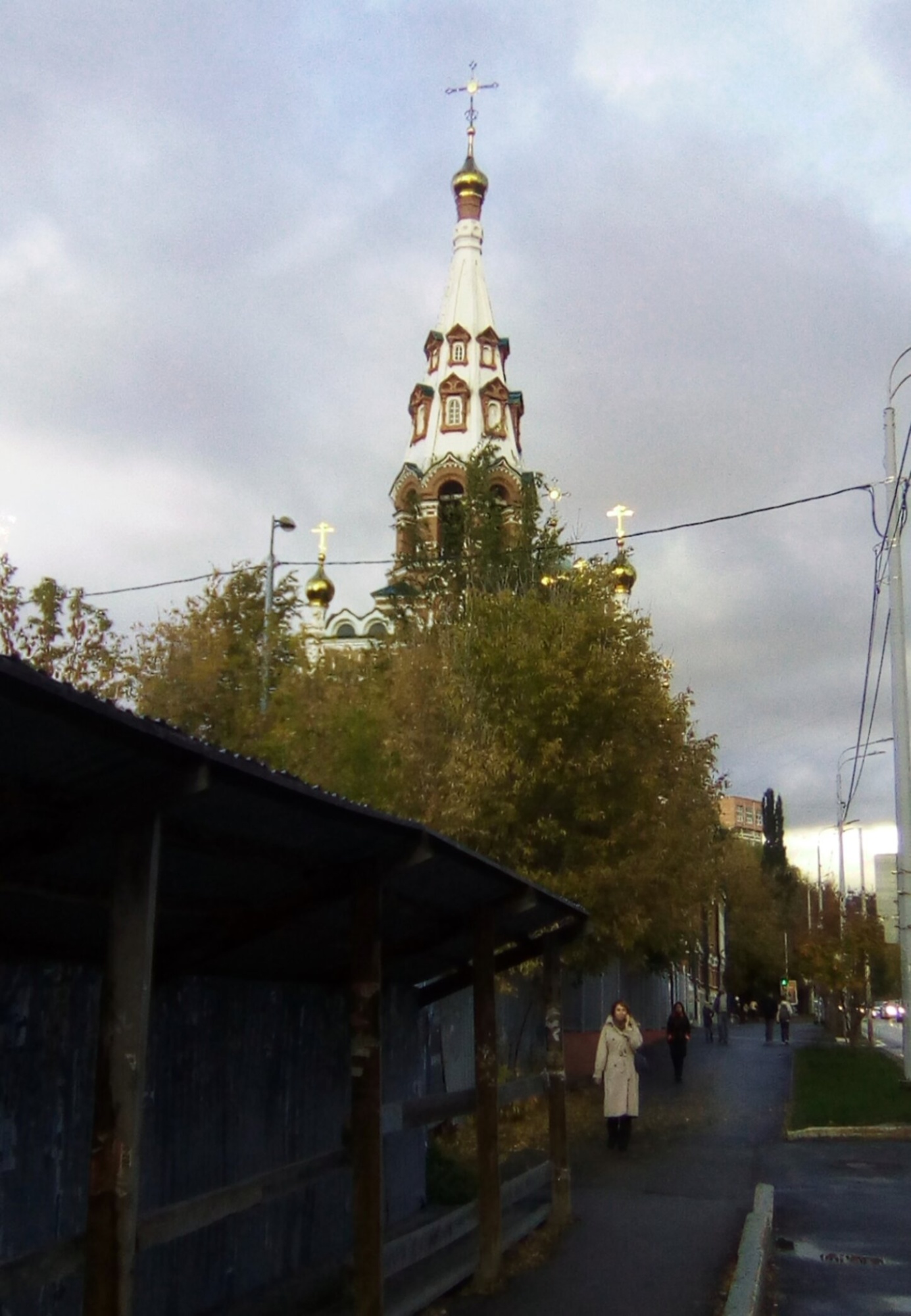 Феодосьевская (Вознесенская) церковь в Перми - вечерний вид