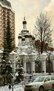 Церковь Николая Чудотворца в Голутвине - зимняя фотография