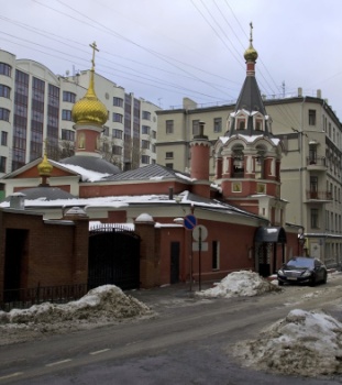 Храм Воскресения Словущего на Арбате - зимняя фотография