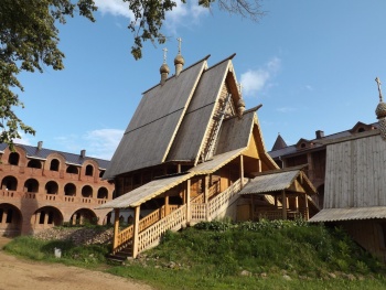 Деревянный храм преподобного Сергия Радонежского в Николо-Сольбинском монастыре