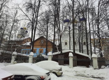Храм Казанской Песчанской иконы Божией Матери в зимнем убранстве