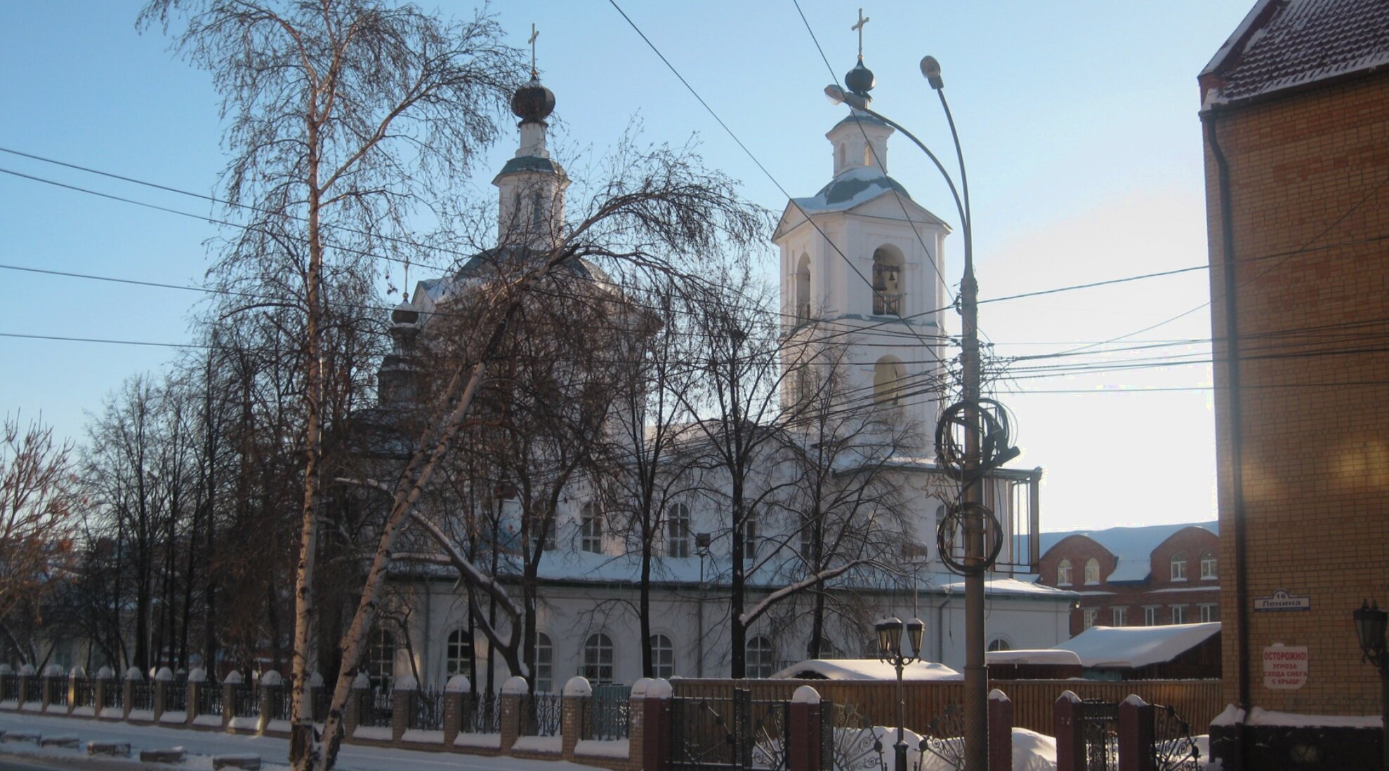 Храм Михаила Архангела в Тюмени в зимнем убранстве