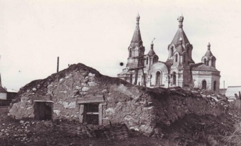 Николаевская церковь в станице Голубинской на исторической фотографии
