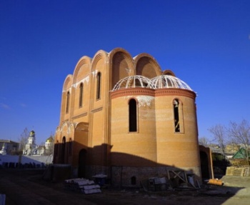 Строящийся храм Преображения Господня в Старом Беляеве