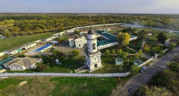 Самарский Пустынно-Николаевский мужской монастырь с высоты птичьего полёта
