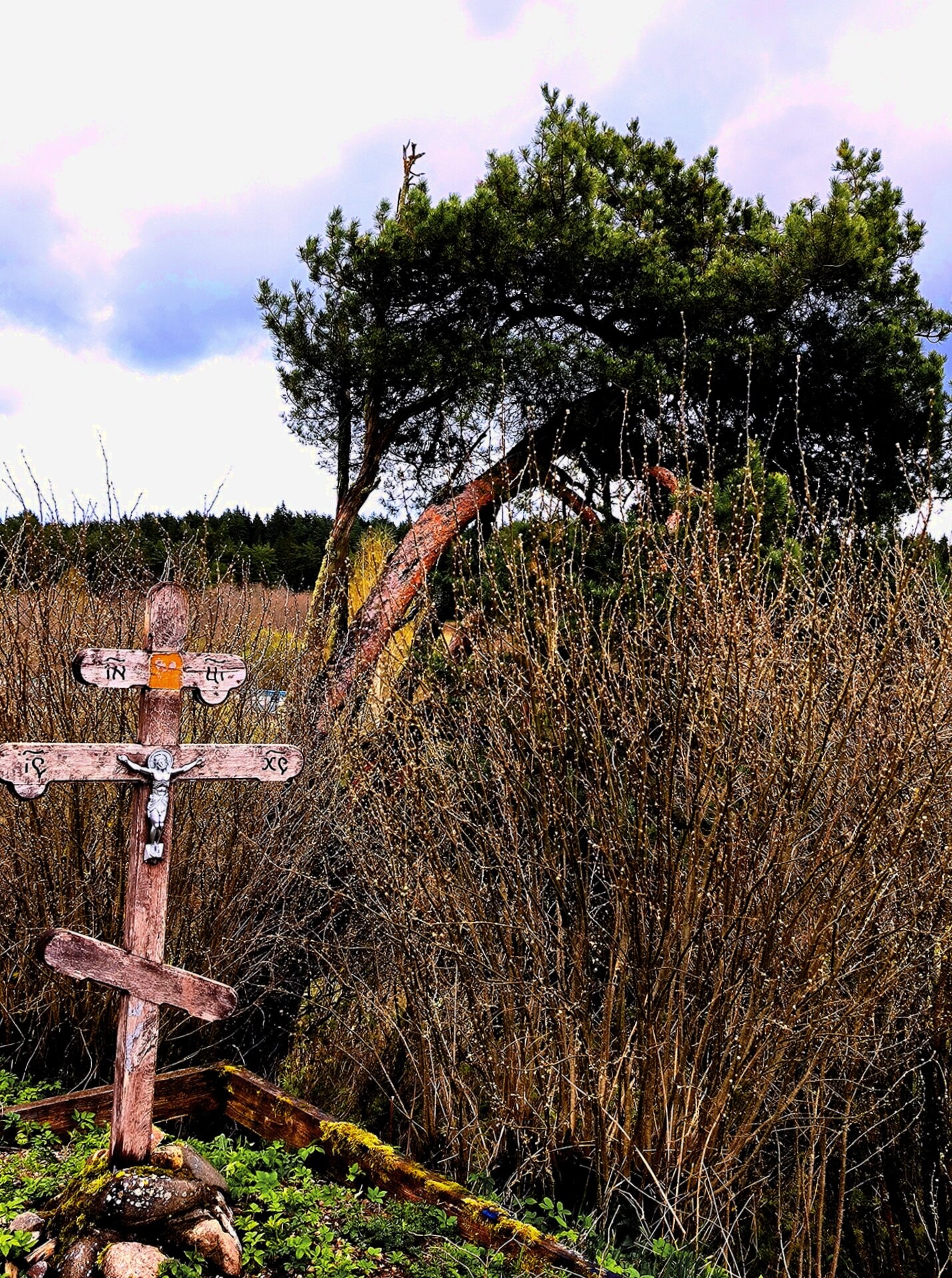 Православный крест у Церкви Смоленской иконы Божией Матери в Оковцах