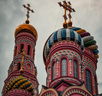 Купола Вознесенского женского монастыря в Тамбове