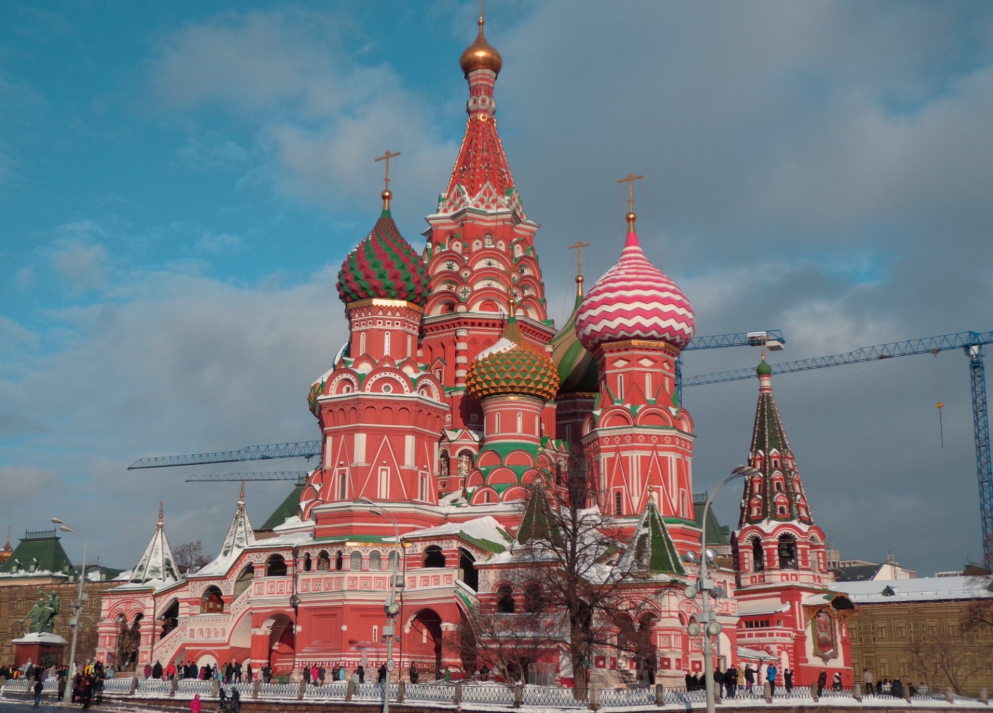 Храм Василия Блаженного на Красной площади: зимняя фотография