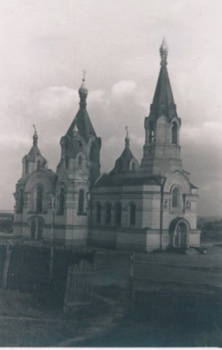 Николаевская церковь в станице Голубинской на исторической фотографии