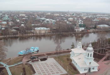 Церковь Александра Невского в Вологде: панорамный вид