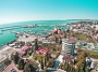 Аэрофотоснимок морского порта Сочи с храмом Архангела Михаила