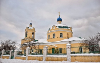 Храм святителя Николая в Ермолине - зимний вид